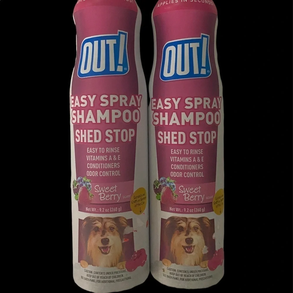 OUT! Easy Spray for DOGS ~ qty 2 cans~9.2 Oz Can Sweet Berry Scent Brand new